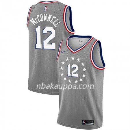 Philadelphia 76ers T.J. McConnell 12 2018-19 Nike City Edition Harmaa Pelipaidat Swingman - Miesten